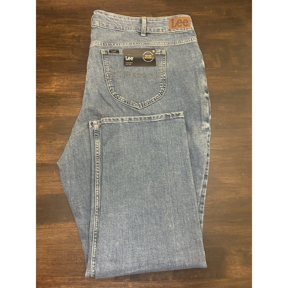 NWT Lee Friction Resistant Straight Mid Rise Denim 5-Pocket 26w